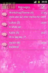 go sms theme pink star