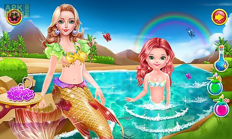 mermaid bathing girls games