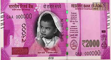 Indian rupee note photo frames