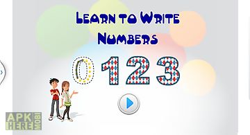 Learn to trace numbers - 123
