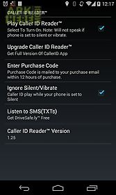 caller id reader - speak calls