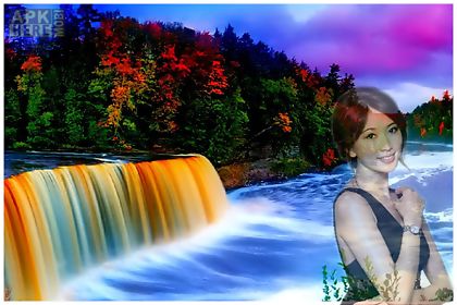 waterfall photo frame