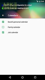 transparent calendar widget