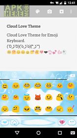 cloud love emoji keyboard skin