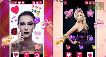 Glam photo stickers for girls