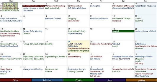 business calendar
