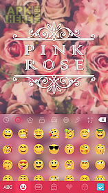 pink rose emoji kika keyboard