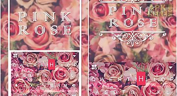 Pink rose emoji kika keyboard