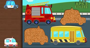 Cars & trucks puzzle for kids
