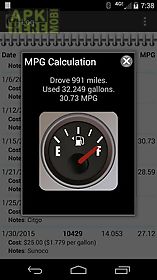 fillup - gas mileage log