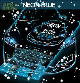 neon blue cars go keyboard
