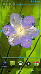 serene flower clock hd widget