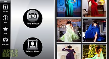 Woman long dress photo montage