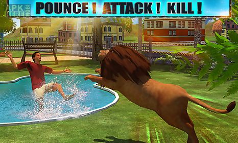 angry lion attack 3d