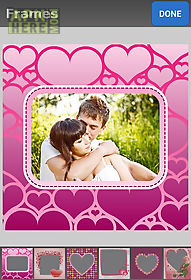 heart photo frames & stickers
