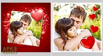Heart photo frames & stickers