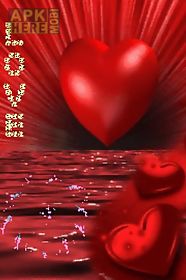 red heart on red sea live wall