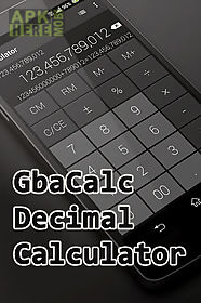 gbacalc decimal calculator