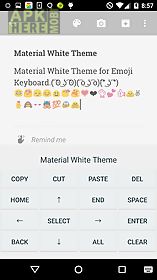 material white emoji keybaord