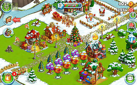 farm snow: happy christmas story with toys and santa