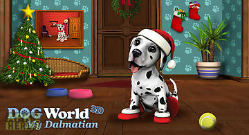 Christmas with dog world
