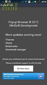 popup browser beta