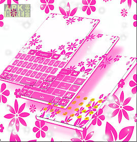 keyboard color hot pink
