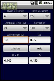 cable impedance calculator zs