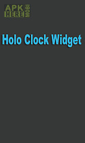 holo clock widget