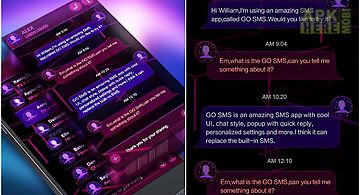 Go sms pro purple charm theme