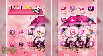Pink love bear theme