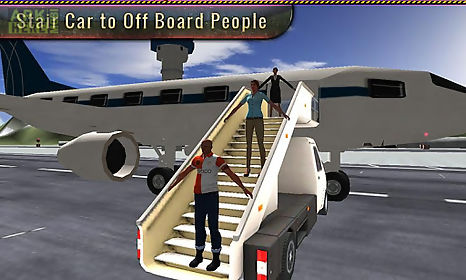 airport plane ground staff 3d