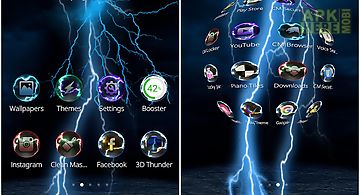 Lightning storm tech 3d theme