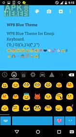 blue emoji keyboard theme