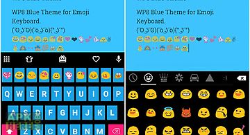 Blue emoji keyboard theme
