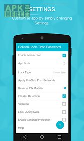 screen lock - time password