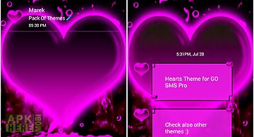 Hearts theme for go sms pro