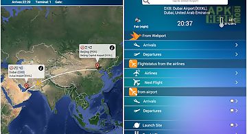 Dubai airport + flight tracker