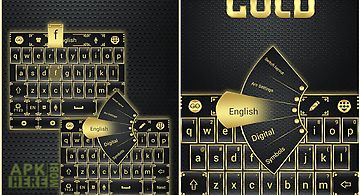Gold emoji go keyboard theme