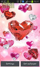 diamond hearts by  hq live wallpaper