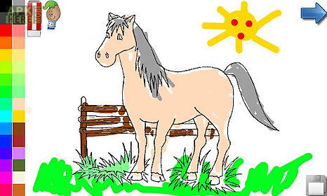 coloring book: horses! free