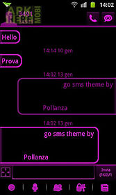 go sms pink black neon theme
