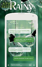 go sms pro rainy theme