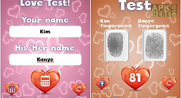 Fingerprint love test for fun