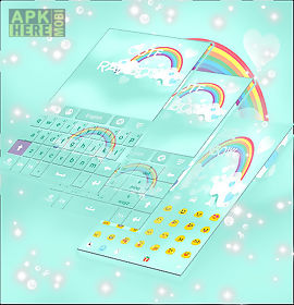 cute rainbow keyboard