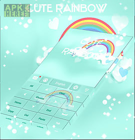 cute rainbow keyboard