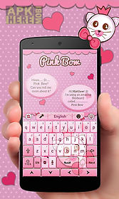 pink bow go keyboard theme