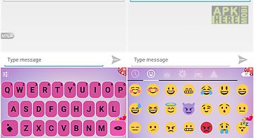 Emoji keyboard - lover pink 2