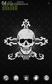 black skull atom theme
