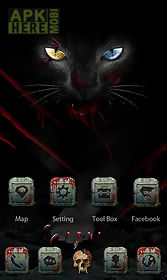 black cat go launcher theme